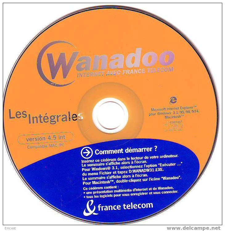 CD SEUL WANADOO LES INTEGRALES 4.5 INT - Kit De Conección A Internet