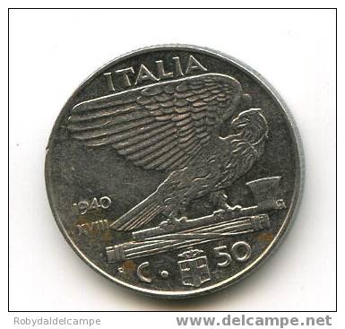 ITALIA REGNO - 50 Centesimi Acmonital - 1940 - FOTO NON CONTRATTUALE - 1900-1946 : Vittorio Emanuele III & Umberto II
