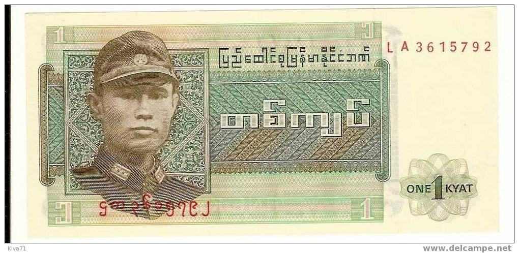 1 Kyat "BURMA" 1972  P56   UNC  Ro 42 - Malesia