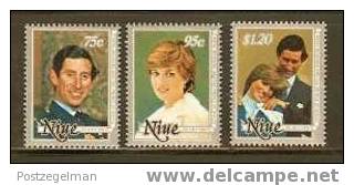 NIUE 1981 MNH Stamps Royal Wedding 421-423 #6488 - Royalties, Royals