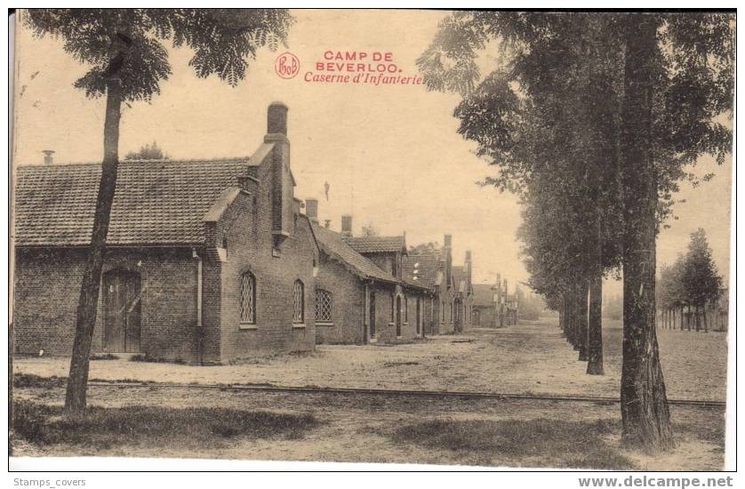 BELGIUM USED POST CARD 1920 ? CAMP DE BEVERLOO CASERNE D´INFANTERIE - Leopoldsburg (Camp De Beverloo)