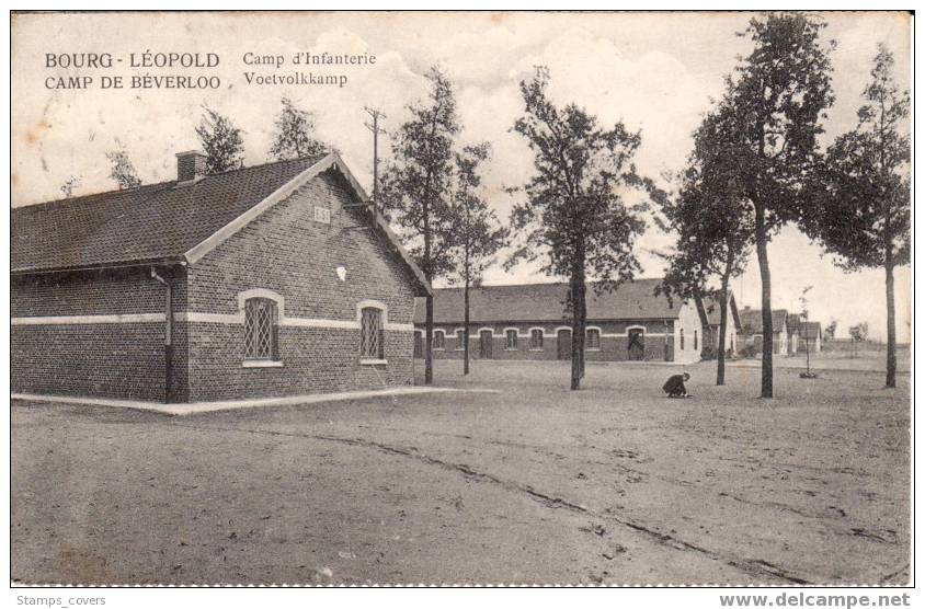 BELGIUM USED POST CARD 1922 CAMP DE BEVERLOO CAMP D´INFANTRIE - Leopoldsburg (Camp De Beverloo)