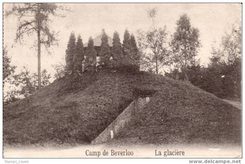 BELGIUM USED POST CARD 1914 CAMP DE BEVERLOO LA GLACIERE - Leopoldsburg (Camp De Beverloo)