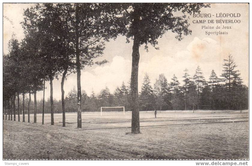 BELGIUM USED POST CARD 1920 ? BOURG-LEOPOLD PLAINE DE JEUX - Leopoldsburg (Camp De Beverloo)