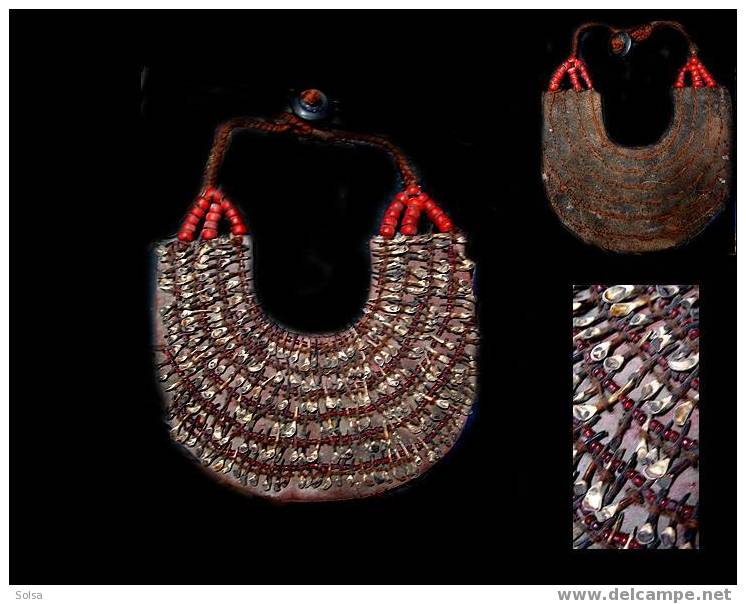 Ancienne Parure / Rare Pectoral Tribal En Dents (plus De 250) De Chasseur - Art Africain