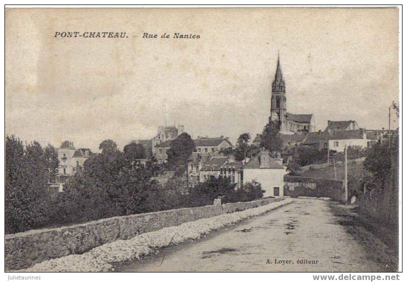 Pont-chateau Rue De Nantes Cpa Bon état - Pontchâteau