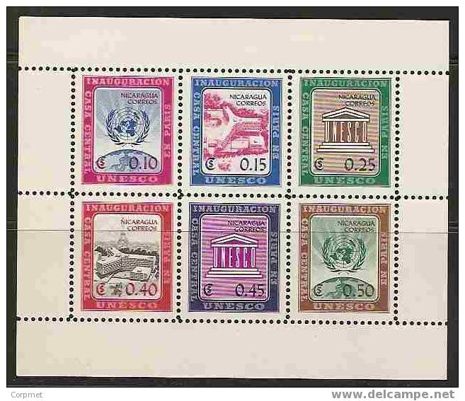 UNESCO VF NICARAGUA 1958 MINT (NH)  Yvert BLOCK # 89 - UNESCO