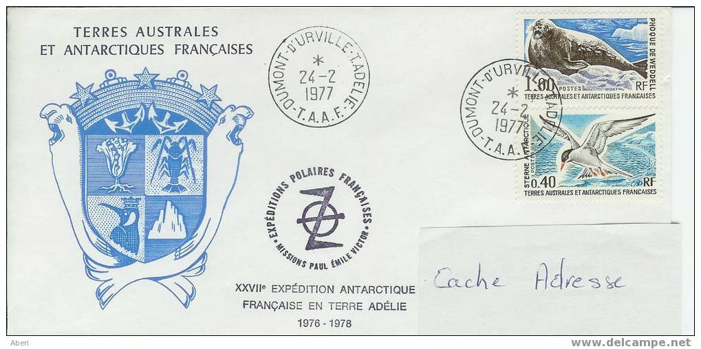 273 N° 55; 58- TA- 24-2-1977- 27éme Expédition - Lettres & Documents