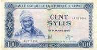 GUINEE  100 Sylis Daté De 1980   Pick 26a  ****QUALITE  VF+**** - Guinée