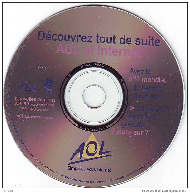 CD SEUL AOL DECOUVREZ TOUT DE SUITE AOL ET INTERNET - Kit De Conección A Internet