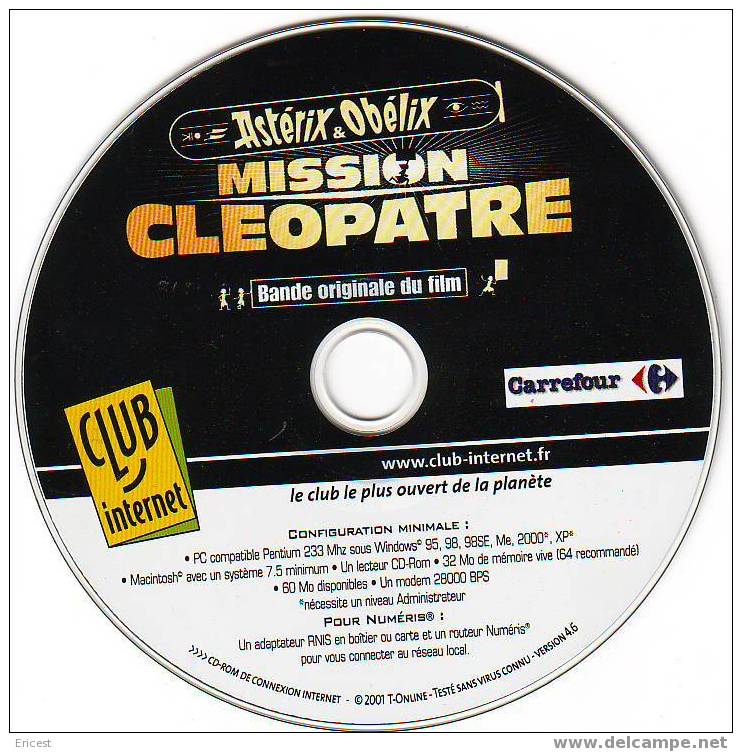 CD SEUL CLUB INTERNET CARREFOUR MISSION CLEOPATRE - Kit De Conección A Internet