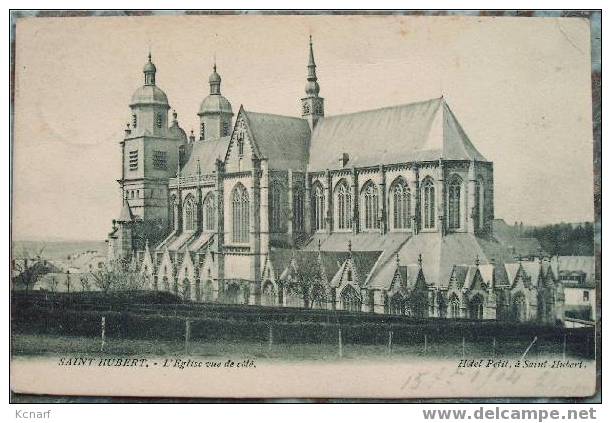 CP De SAINT HUBERT " L'église Vue De Côté " . - Saint-Hubert