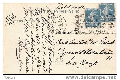 Fs278 /FRANKREICH - NIZZA -  Touristenwerbung –(Maschinenstempel) – Nice 1924 – Auf Seumeuse - Parcs Et Jardins