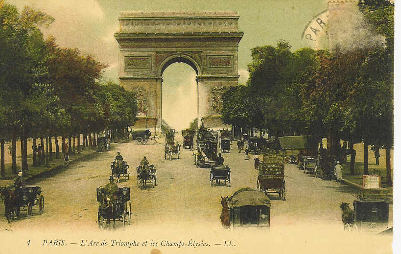 75    PARIS   L´ARC DE TRIOMPHE ET LES CHAMPS ELYSEES     -    L´AVENUE DE L´OPERA  LL.   (2 CARTES) N° A363 - Champs-Elysées