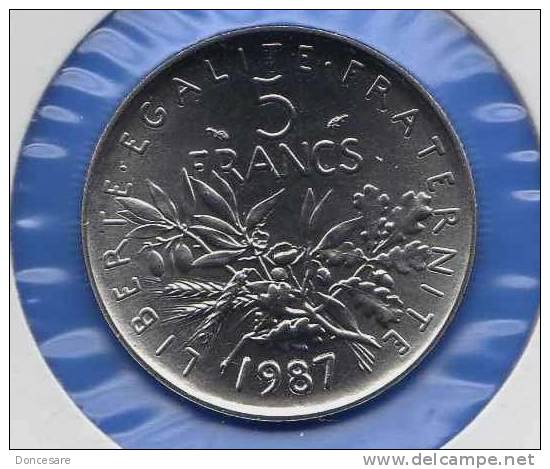 ** 5 FRANCS SEMEUSE  1987 FDC **5FR103** - 5 Francs