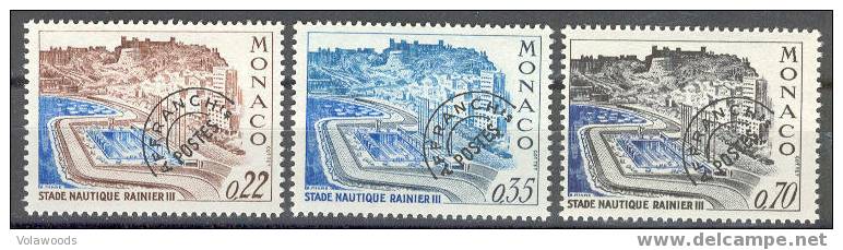 Monaco - Serie Completa Nuova:  Stadio Del Nuoto Ranieri III° Senza Soprastampa Sul Millesimo - Préoblitérés