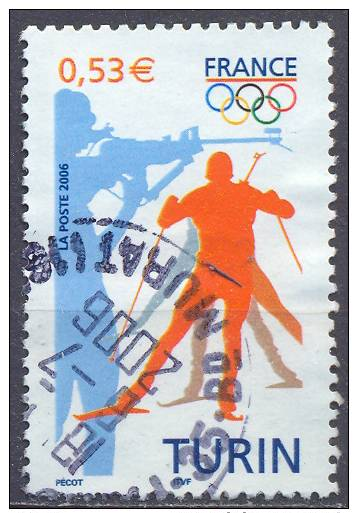 France YT N°3876 Jeux Olympiques D´hiver De Turin 2006 Oblitéré - Oblitérés