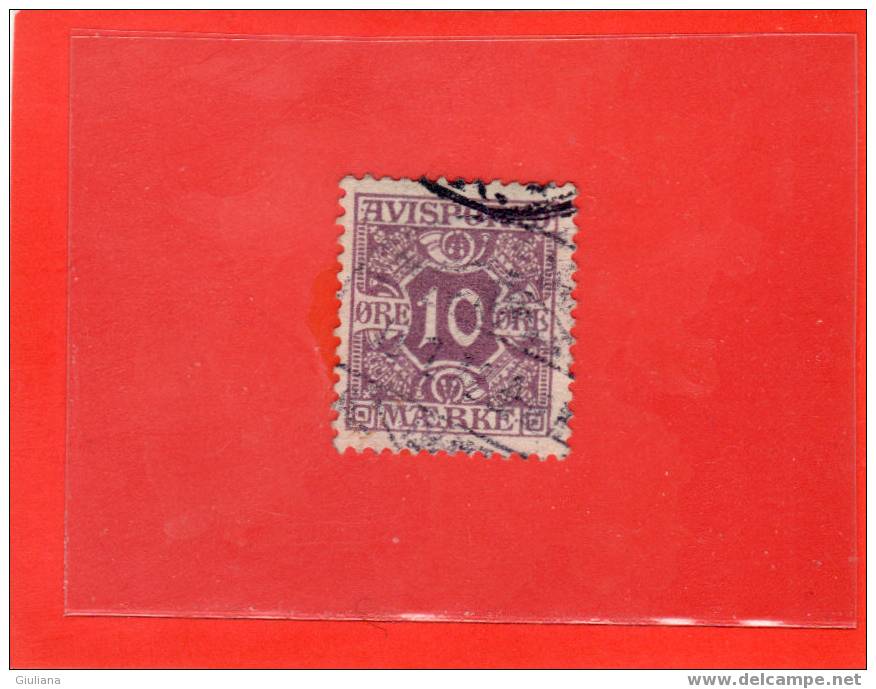 Danimarca - N. 4  Used (Unificato) 1907  Francobolli Per Giornali - Impuestos
