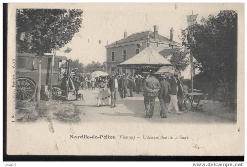 86..VIENNE..NEUVILLE DE POITOU..L'ASSEMBLEE DE LA GARE....ECRITE... ?(?¿?)? - Neuville En Poitou