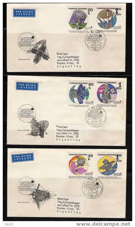 TCHECOSLOVAQUIE /  INTERCOSMOS 1 / PROGRAMME INTERCOSMOS / LETTRE Voyagé 30.11.1970. - Europa