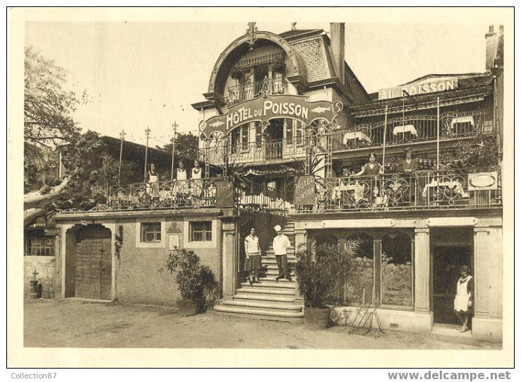 SUISSE - NEUCHATEL - AUVERNIER - DEVANTURE De L'HOTEL Du POISSON - MAISON J. CHAUTEMS - VOYAGEE En 1931 - Auvernier