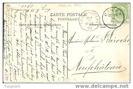 Belgique:CINEY(Namur.):N°16:Vue  Rustique.1910.Carte Envoyée à Neufchâteau. - Ciney