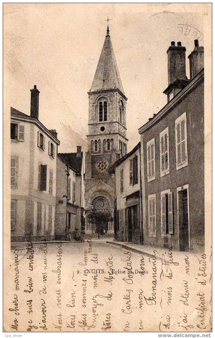 21 NUITS ST GEORGES Eglise St Denis, Ed ? 9, 1904, Dos 1900 - Nuits Saint Georges