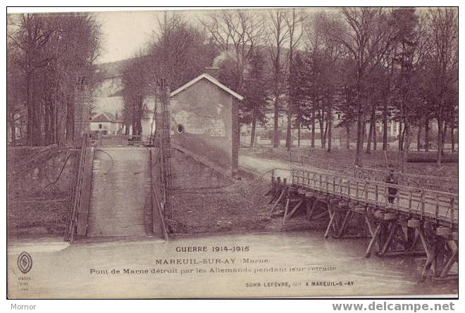 MAREUIL-sur-AY Pont De Marne Détruit Par Les Allemands - Mareuil-sur-Ay