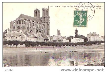 4858-MANTES, Notre Dame Et La Tour Saint Maclou - Mantes La Ville