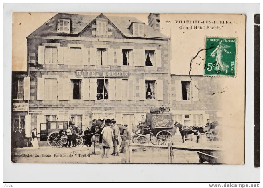 CPA--- 50-----VILLEDIEU-LES-POELES----GRAND HOTEL----BOCHIN - Villedieu