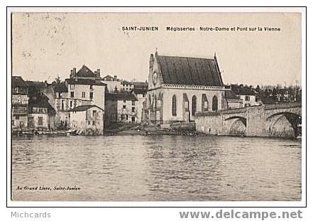 CPA 87 SAINT JUNIEN - Megisseries - Notre Dame Et Pont Sur La Vienne - Saint Junien