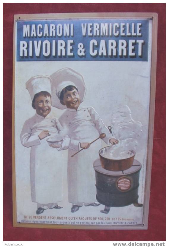 Plaque Métal "RIVOIRE Et CARRET" - Plaques En Tôle (après 1960)
