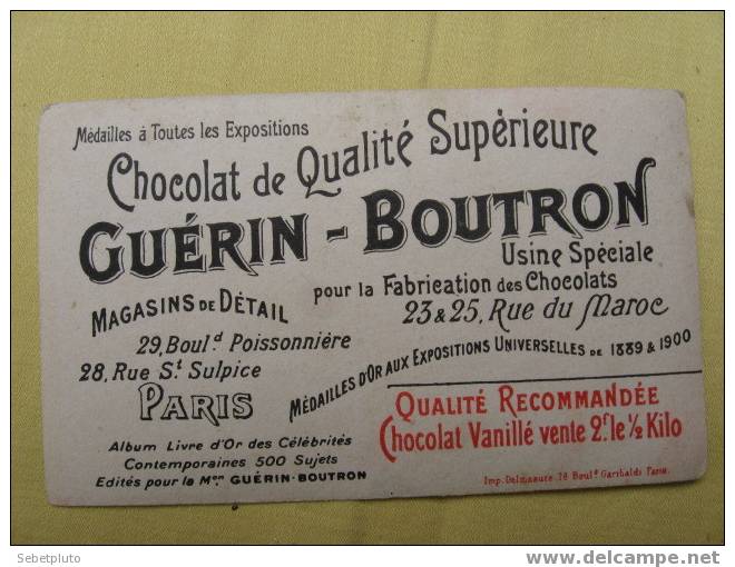 Image Carte Chocolat Guérin Publicité Boutron Paris - Lebensmittel