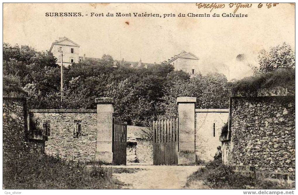 92 SURESNES Mont Valerien, Fort, Vue Prise Du Chemin Du Calvaire, Ed ?, 1907 - Mont Valerien