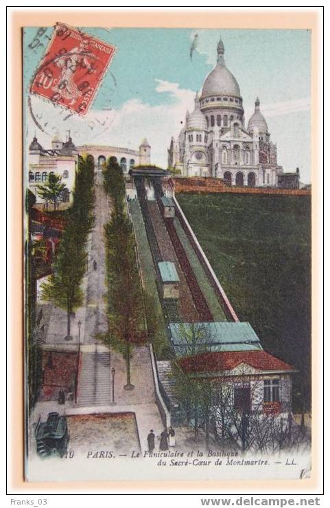 Paris Funiculaire Montmartre 1918 - Seilbahnen