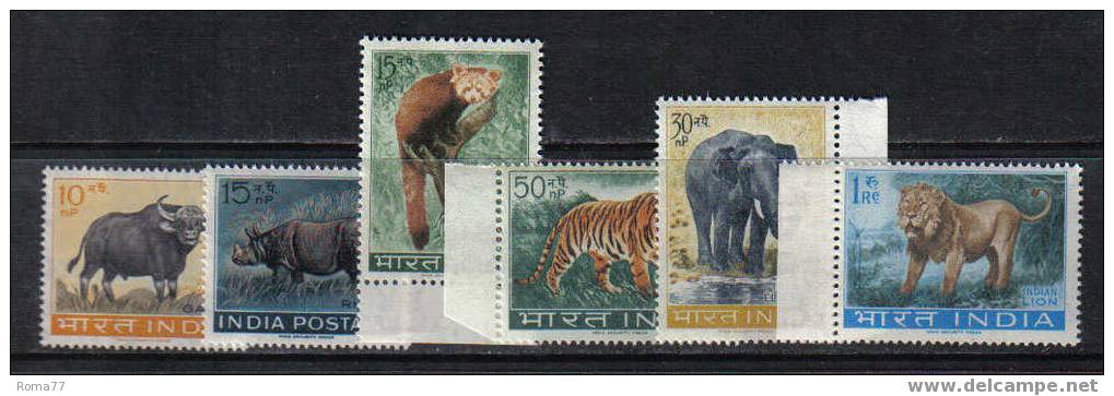 W1162 - INDIA , Animali Selvaggi : Yvert N. 147/152  *** - Nuovi