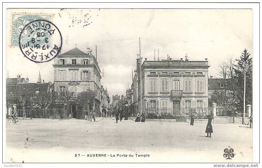 AUXERRE   LA PORTE DU TEMPLE - Sonstige & Ohne Zuordnung