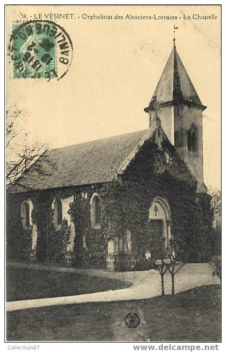 78 - YVELINES - LE VESINET - CHAPELLE De L'ORPHELINAT Des ALSACIENS LORRAINS - Edit. L´ABEILLE 34 - Le Vésinet