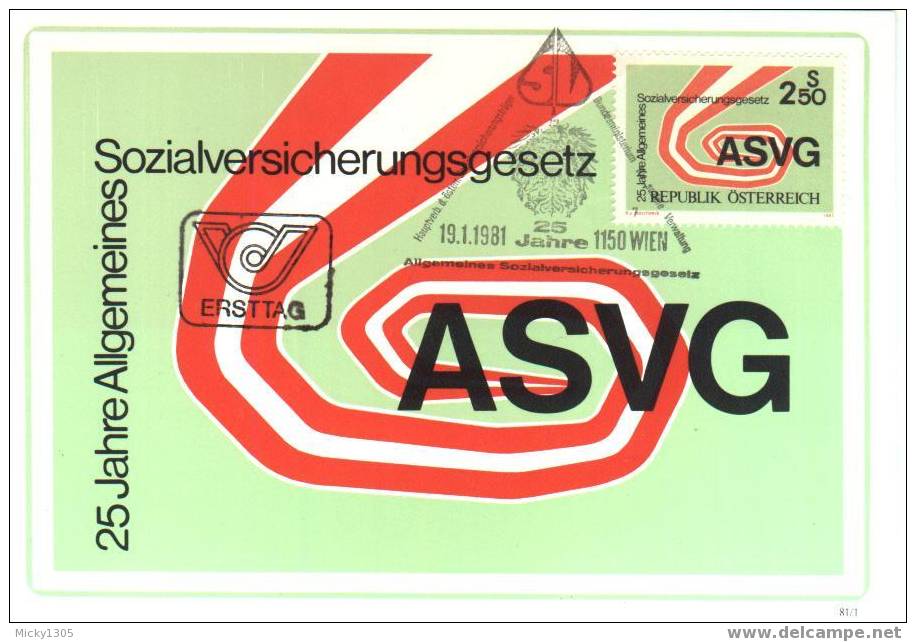 Österreich / Austria - Mi-Nr 1664 Maxicard (0399b) - Maximumkaarten