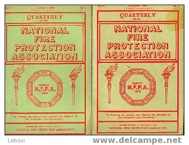 U.S.A. "Quarterly Of The National Fire Protection Association" - 4 Bulletins Illsutrés (1937/8) - Brandweer