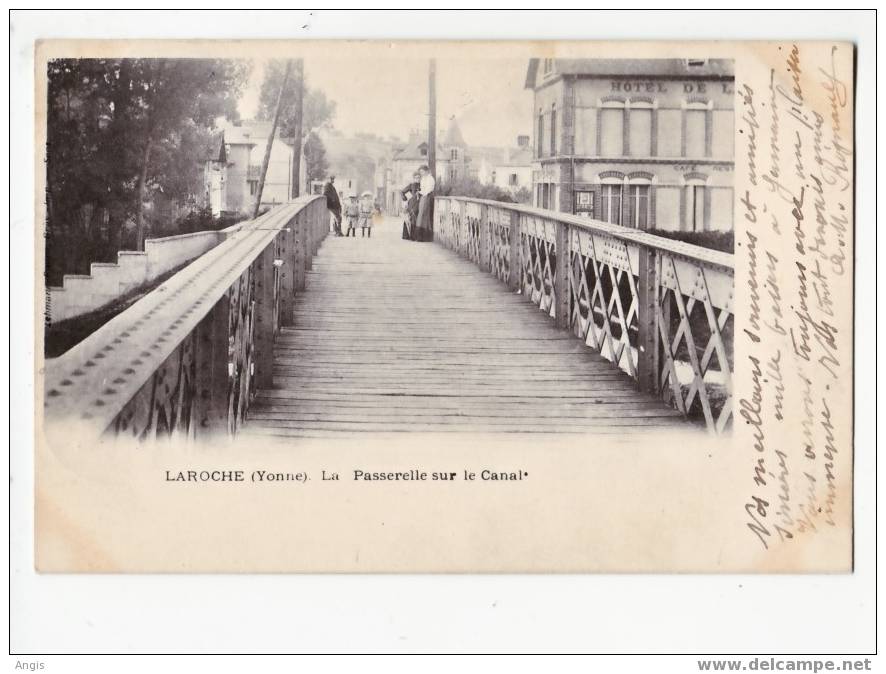 CPA---89----  Laroche---- Laroche Saint Cydroine -----CANAL----PASSERELLE----- - Laroche Saint Cydroine