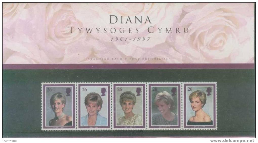 DIANA --- WELSH EDITION ---- RARE ---- 50 POUND IN UK - Presentation Packs