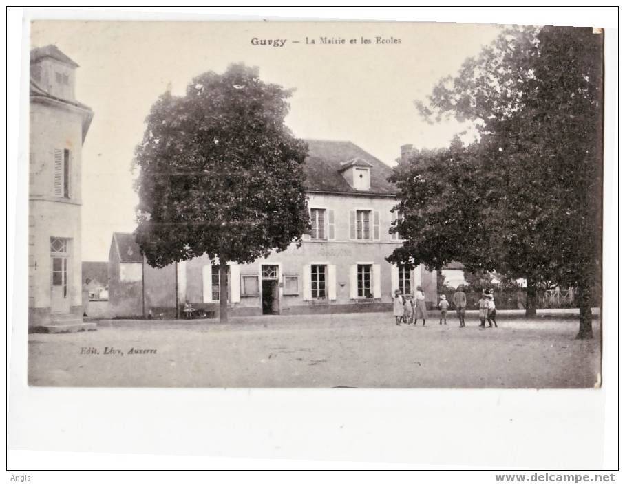 CPA---89---- GURGY-----MAIRIE---ECOLE--- - Gurgy