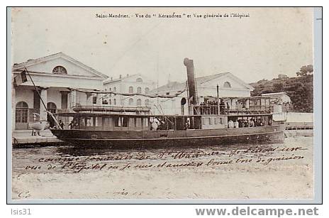 Dép 83  - Bateaux - A176 - Saint Mandrier Sur Mer - Vue Du Kéraudren Et Vue De L´hôpital -  état - - Saint-Mandrier-sur-Mer