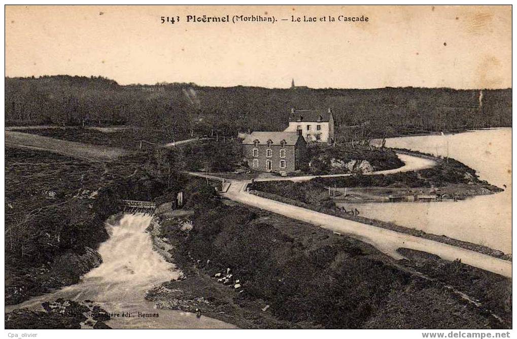 56 PLOERMEL Lac Et Cascade, Moulin ?, Ed Rousseliere 5143, 191? - Ploërmel