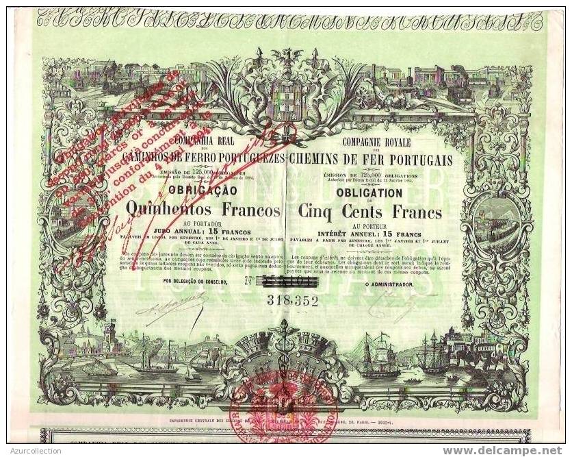 TITRE  . CHEMINS DE FER PORTUGAIS - Spoorwegen En Trams