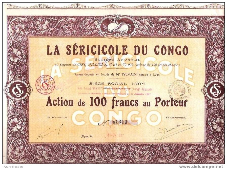 TITRE  .SERICOLE DU CONGO - Textil