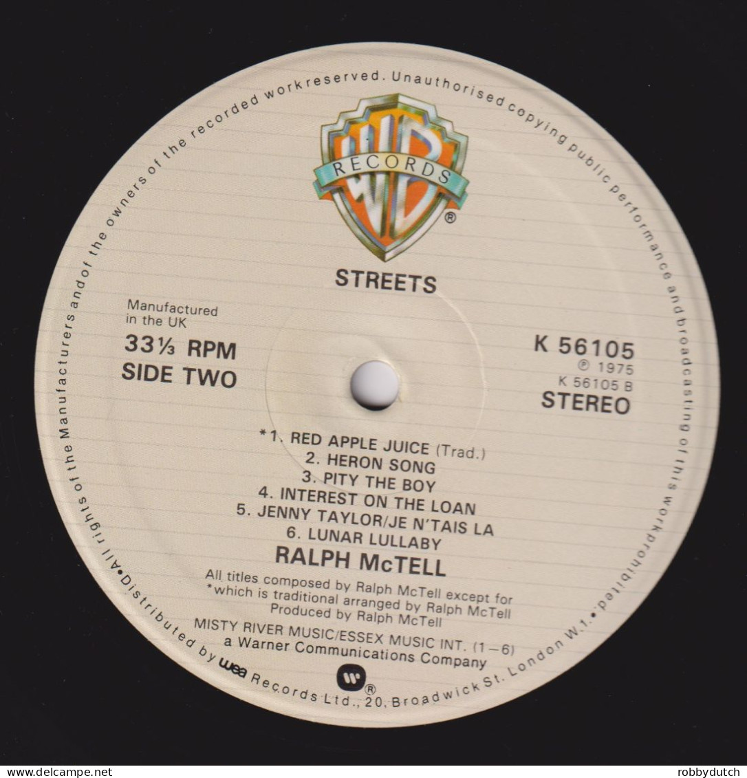 * LP * RALPH McTELL - STREETS.... (UK 1975) - Autres - Musique Anglaise