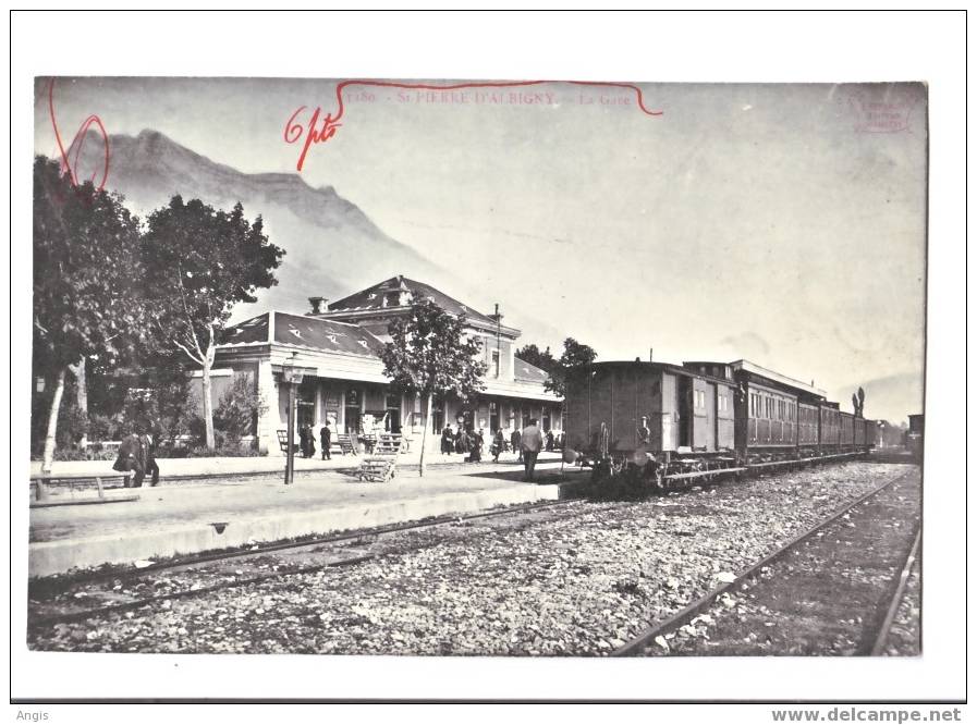 CPA---73---- Saint Pierre D´Albigny------GARE---TRAIN----RAILS - Saint Pierre D'Albigny