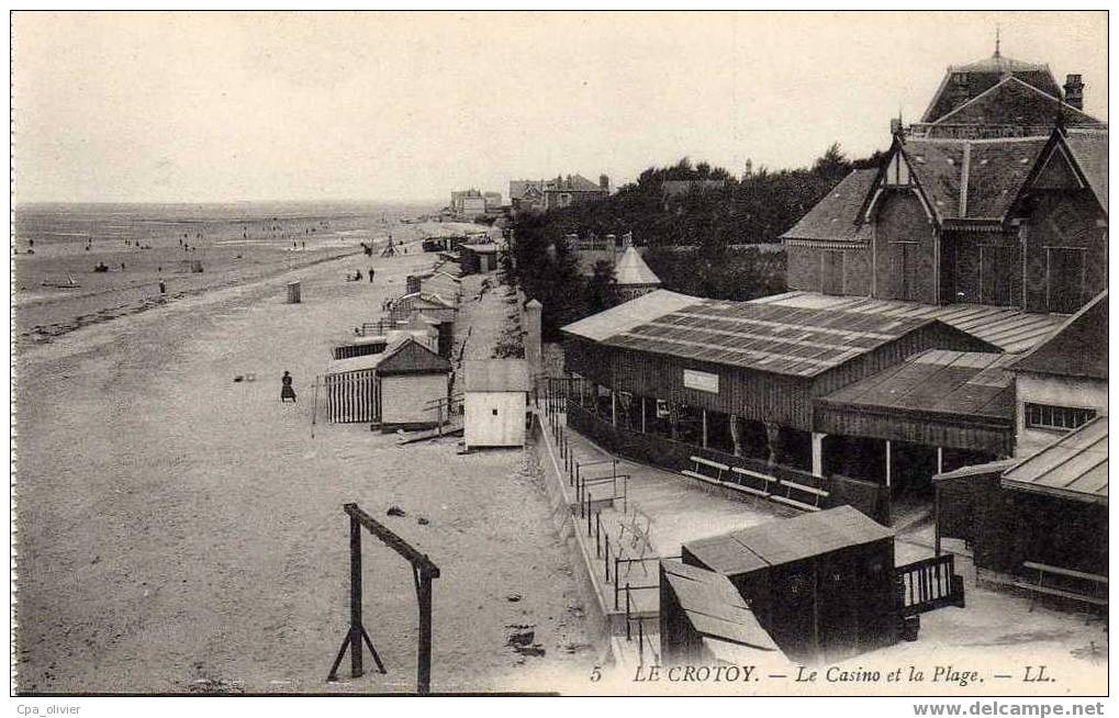 80 LE CROTOY Plage, Casino, Cabines, Ed LL 5, 191? - Le Crotoy